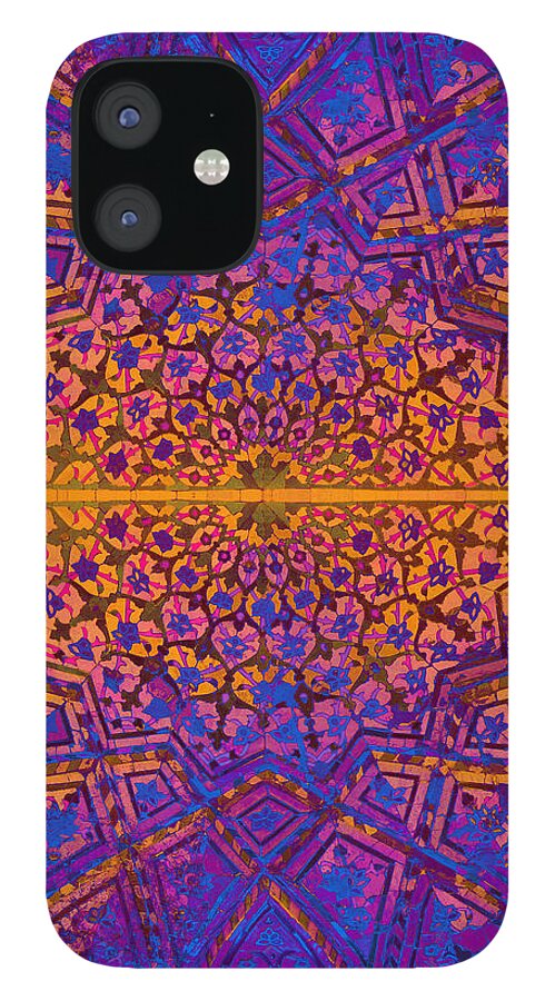 Central Asia iPhone 12 Case featuring the photograph Bukhara flower dome by Mamoun Sakkal