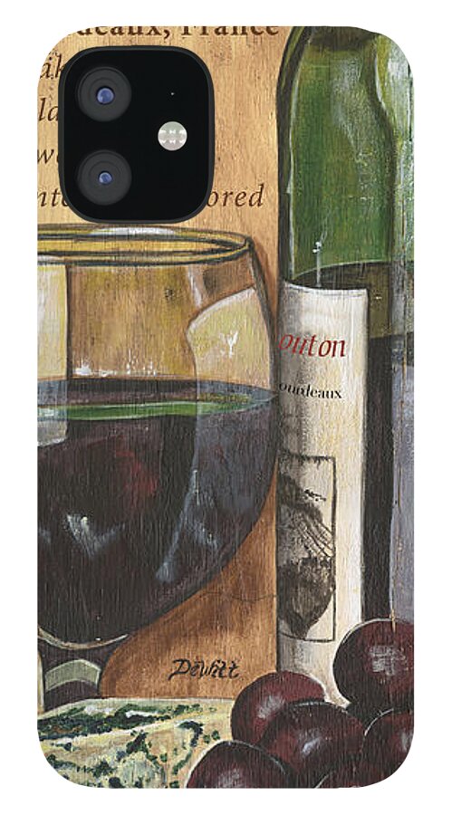Cabernet iPhone 12 Case featuring the painting Cabernet Sauvignon by Debbie DeWitt