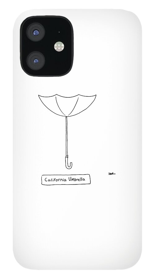 California Umbrella. An Umbrella With An Inverted iPhone 12 Case