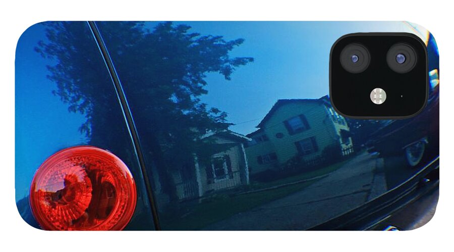 Cars iPhone 12 Case featuring the photograph Car reflection 8 by Karl Rose