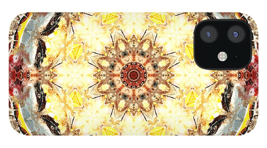 Mandala iPhone 12 Case featuring the photograph Cecropia Sun 2 by Lisa Lipsett