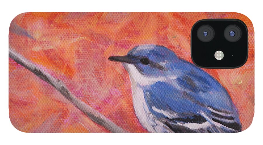 Bird iPhone 12 Case featuring the painting Cerulean Warbler - Birds in the Wild by Arlissa Vaughn
