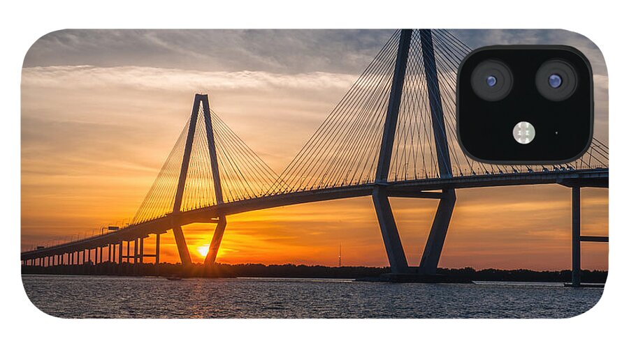 Sunset iPhone 12 Case featuring the photograph Charleston Sun Setting by Dale Powell