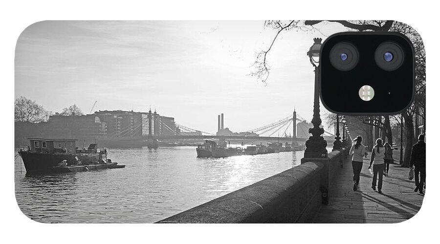 Chelsea iPhone 12 Case featuring the photograph Chelsea Embankment London UK 3 by Julia Gavin