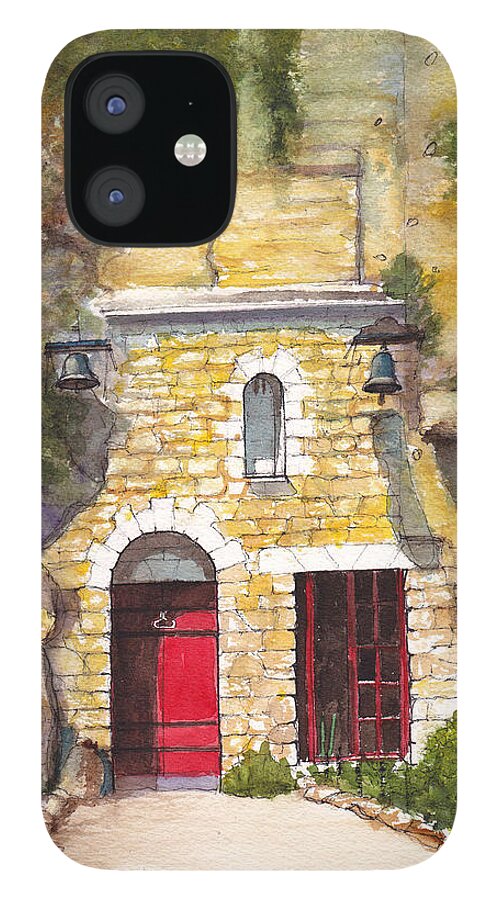 Cave House iPhone 12 Case featuring the painting Chinon Troglodyte House by Dai Wynn