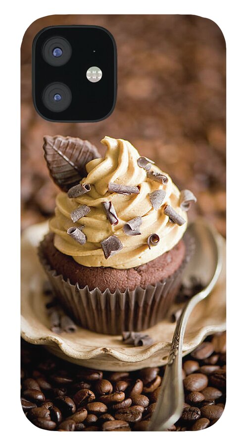 Temptation iPhone 12 Case featuring the photograph Chocolate Cupcake by Verdina Anna