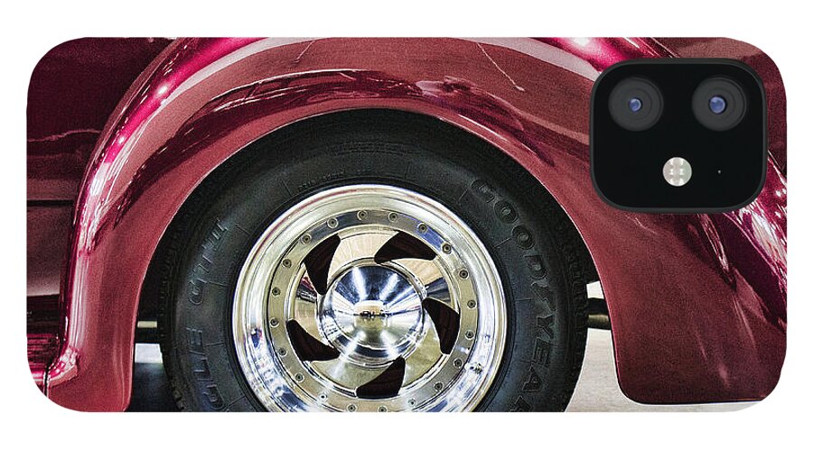 Wheel iPhone 12 Case featuring the photograph Chrome Wheel by Ron Roberts