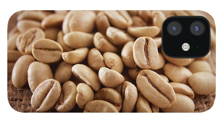 Heap iPhone 12 Case featuring the photograph Close Up Of Raw Coffee Beans by Adam Gault