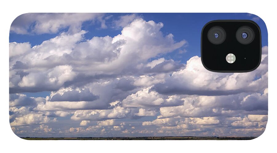 Kansas iPhone 12 Case featuring the photograph Clouds over Cheyenne Bottoms by Rob Graham