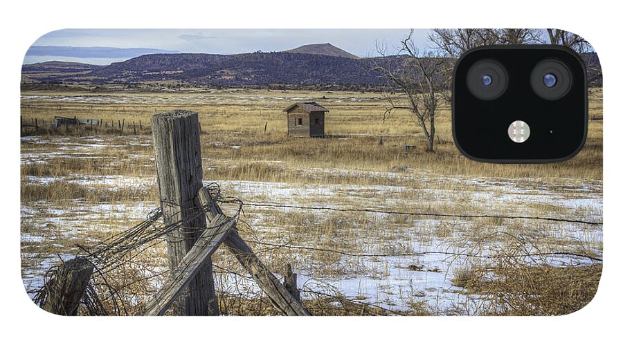 Color Landscape Photography iPhone 12 Case featuring the photograph Corner Post by David Waldrop