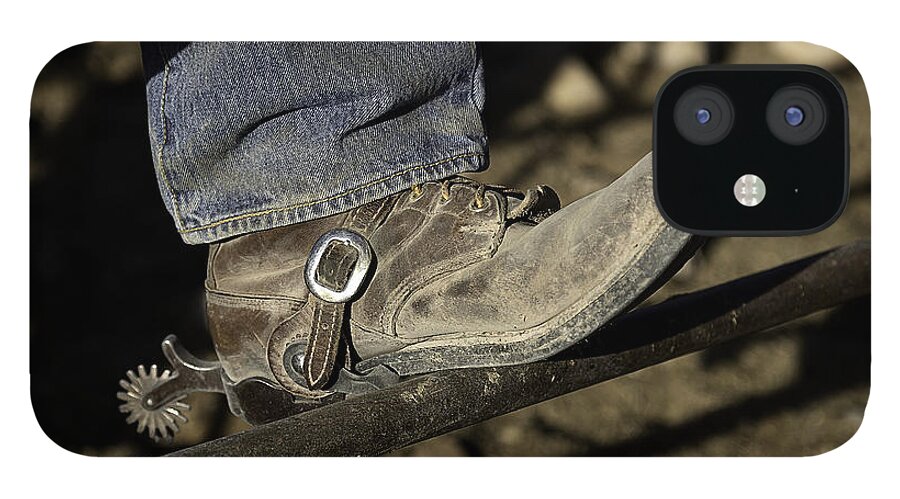 America iPhone 12 Case featuring the photograph Cowboy Boots and Spurs by James Sage