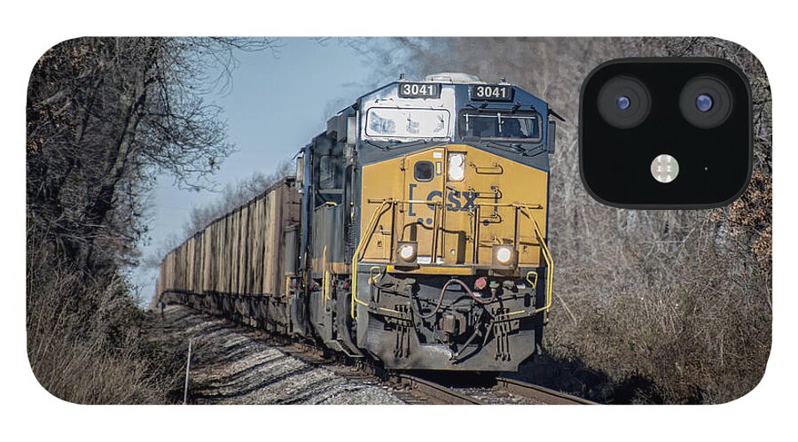 Csx Railroad iPhone 12 Case featuring the photograph CSX T108 on Morganfield Branch Madisonville Ky by Jim Pearson