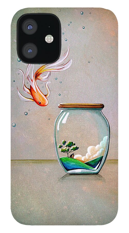 Fish iPhone 12 Case featuring the painting Curiosity by Cindy Thornton