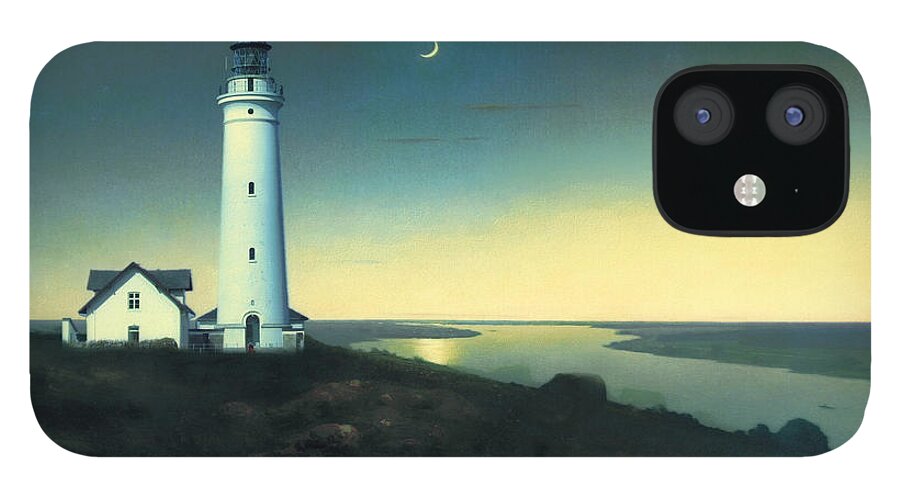 Light House iPhone 12 Case featuring the painting Daily Illuminations by Douglas MooreZart