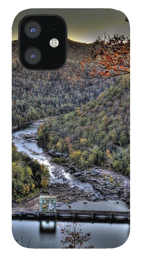 River iPhone 12 Case featuring the photograph Dam in the Forest by Jonny D