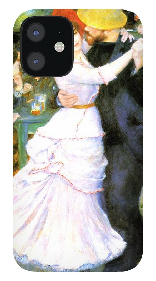 Pierre-auguste Renoir iPhone 12 Case featuring the painting Dance At Bougival by Pierre Auguste Renoir