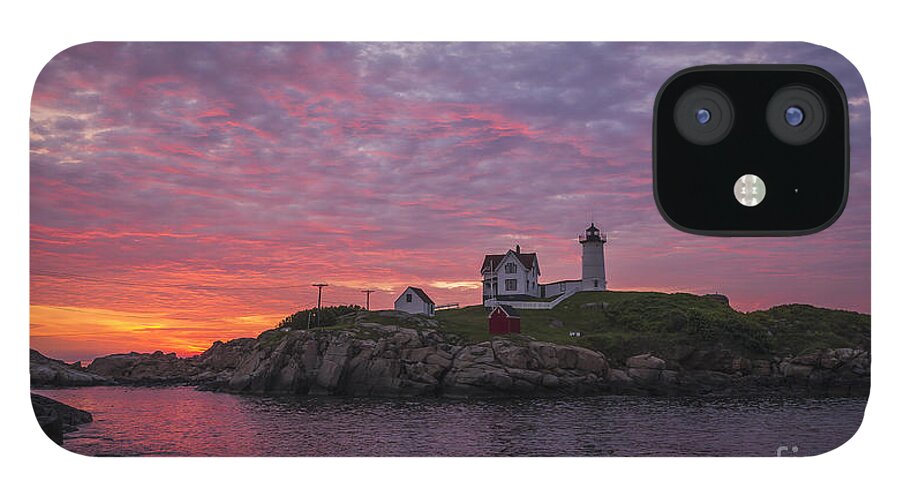 Atlantic iPhone 12 Case featuring the photograph Dawn at the Nubble by Steven Ralser