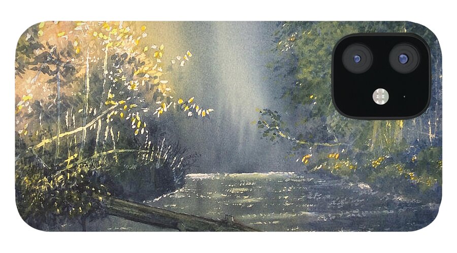 Dawn On The Derwent iPhone 12 Case featuring the painting Dawn on the Derwent by Glenn Marshall
