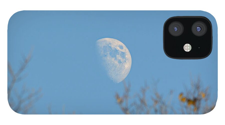 Moon iPhone 12 Case featuring the photograph Day Moon by Ally White