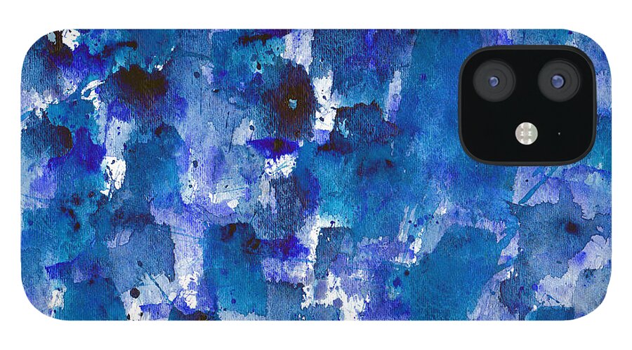 Blue iPhone 12 Case featuring the painting Deep Blue by Eric Forster