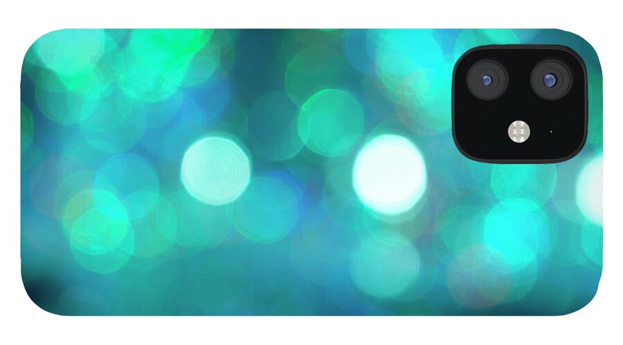Outdoors iPhone 12 Case featuring the photograph Defocused Blue Lights by Gm Stock Films