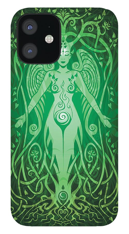 Goddess iPhone 12 Case featuring the digital art Divine Life v.2 by Cristina McAllister