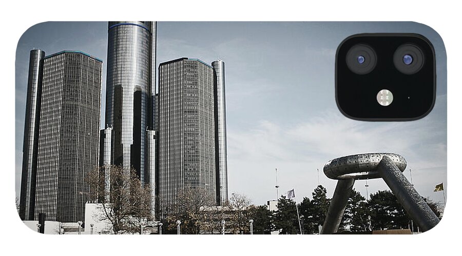 Detroit iPhone 12 Case featuring the photograph Downtown Detroit by Laura Kinker