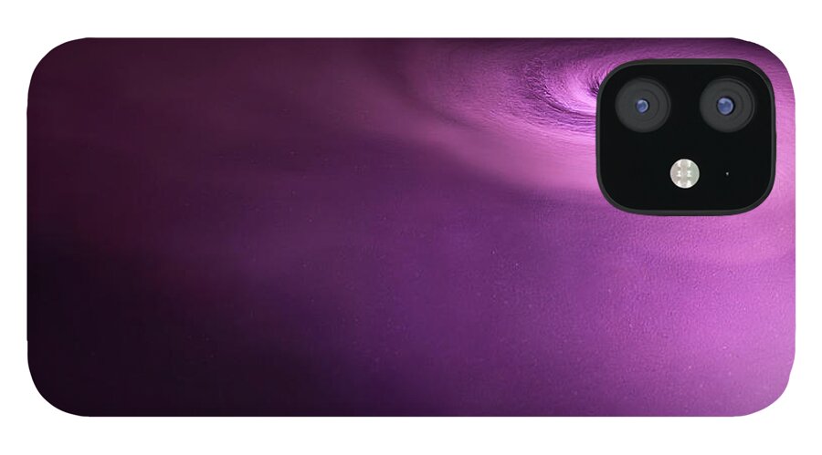 Purple iPhone 12 Case featuring the photograph Dry Ice Swirl, Colour Fog by Jonathan Knowles