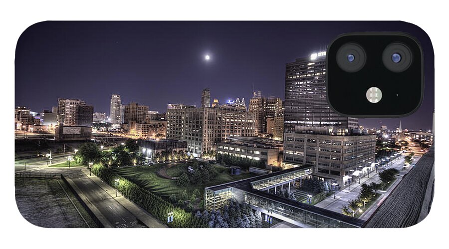 King Kong iPhone 12 Case featuring the photograph DTE in Detroit by Nicholas Grunas