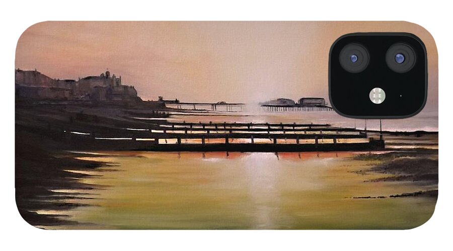 Cromer iPhone 12 Case featuring the painting Early Morning Cromer by Barry BLAKE