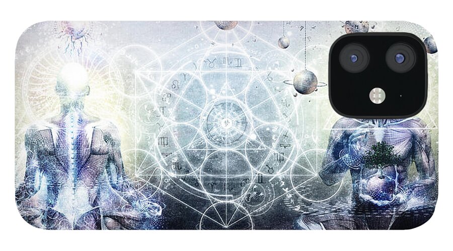 Spiritual iPhone 12 Case featuring the digital art Experience So Lucid Discovery So Clear by Cameron Gray