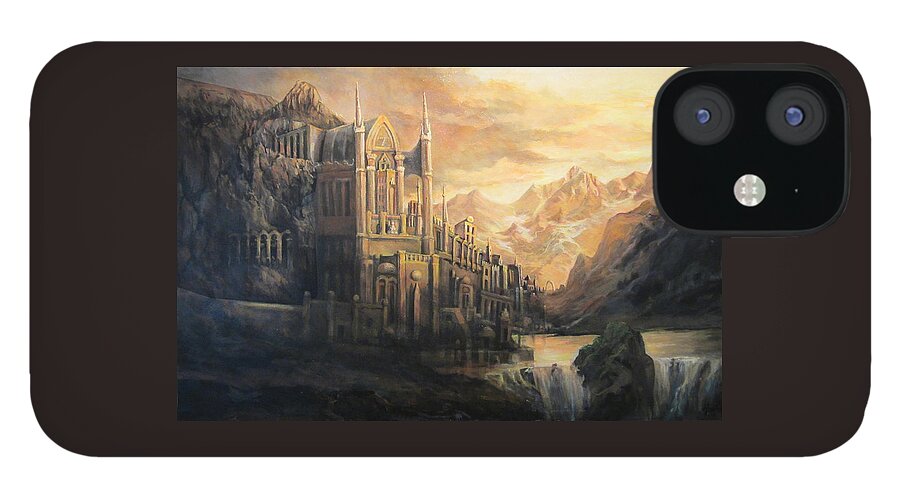 Fantasy iPhone 12 Case featuring the painting Fantasy Study by Donna Tucker