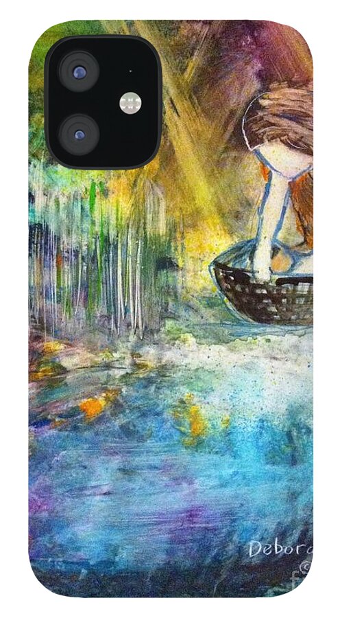 Moses iPhone 12 Case featuring the painting Finding Moses by Deborah Nell