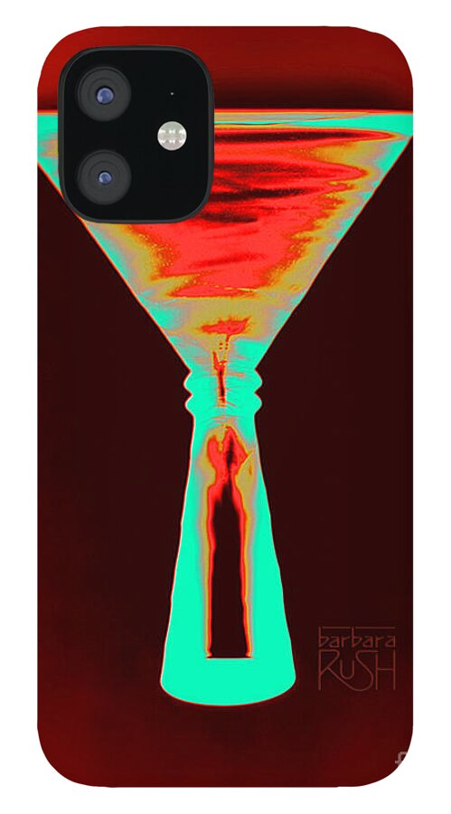 Martini Glass Art iPhone 12 Case featuring the photograph Fire and Ice Martini by Barbara Rush