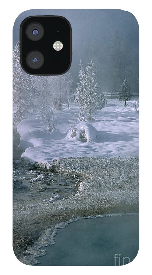 Wyoming iPhone 12 Case featuring the photograph Fire and Ice - Yellowstone National Park by Sandra Bronstein