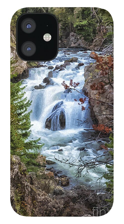 Firehole Falls iPhone 12 Case featuring the photograph Firehole Falls by Sophie Doell