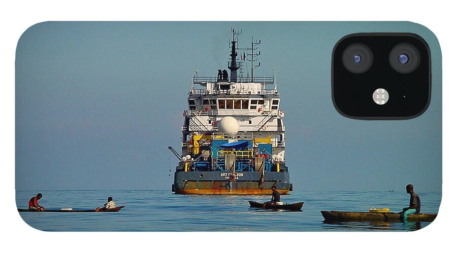 Art Carlson iPhone 12 Case featuring the photograph Fishing Around the Art Carlson on Anchor by Gregory Daley MPSA