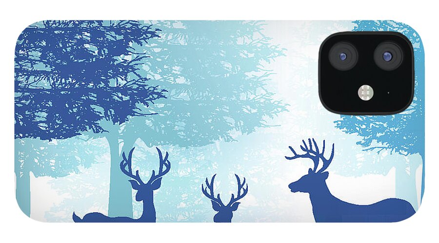 Holiday iPhone 12 Case featuring the digital art Forest by Adyna