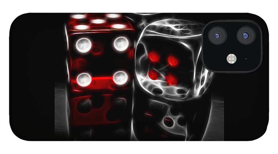 Dice iPhone 12 Case featuring the photograph Fractalius Dice by Shane Bechler