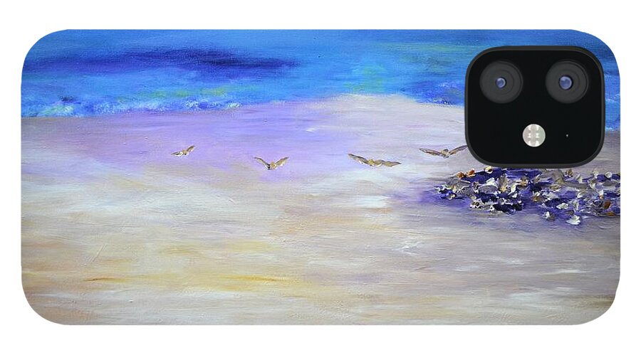 Beach iPhone 12 Case featuring the painting Freedom by Claire Bull