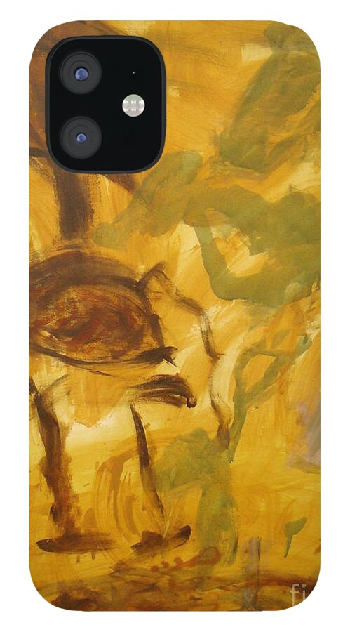  Horse Play iPhone 12 Case featuring the painting Frolicking Horse by Fereshteh Stoecklein