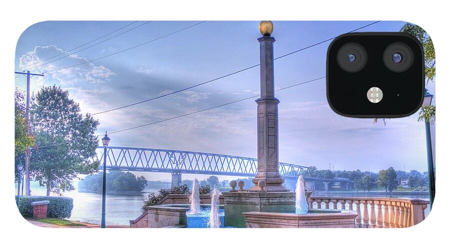 Marietta iPhone 12 Case featuring the photograph Front Street Fountian by Jonny D