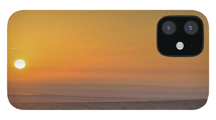 Sunset iPhone 12 Case featuring the photograph Frosty Ground and Sunset by David Waldrop