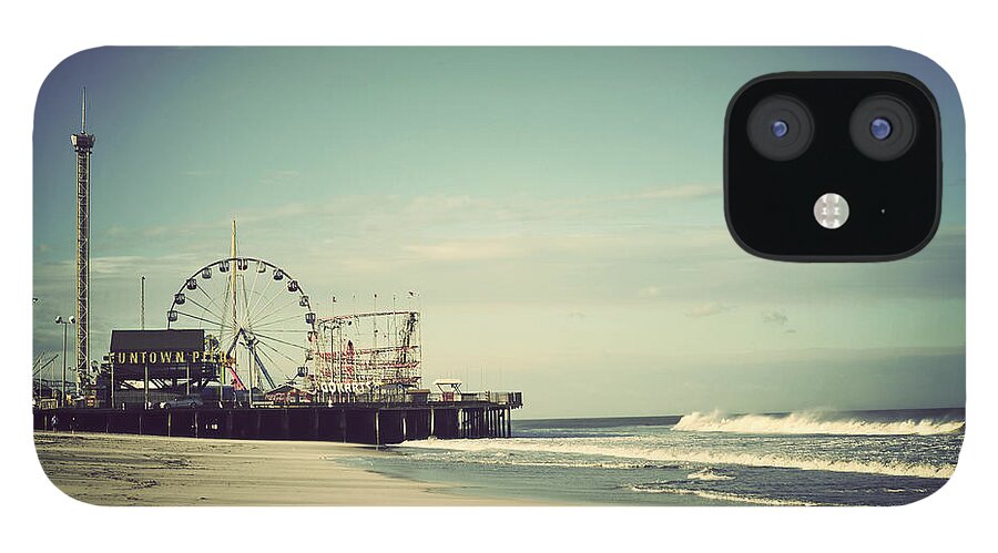 #faatoppicks iPhone 12 Case featuring the photograph Funtown Pier Seaside Heights New Jersey Vintage by Terry DeLuco