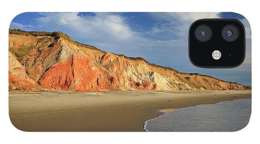 Water's Edge iPhone 12 Case featuring the photograph Gay Head Cliffs On Marthas Vineyard by Katherine Gendreau Photography