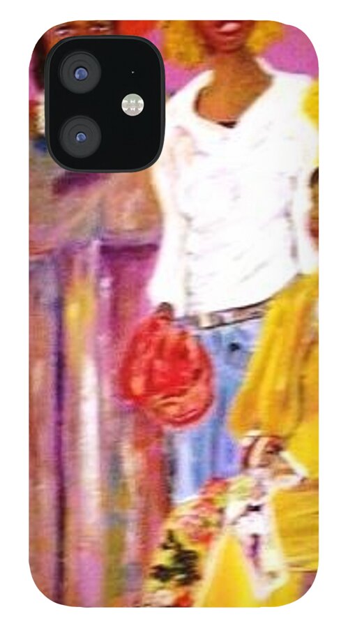 Family iPhone 12 Case featuring the painting Generations by Peggy Blood