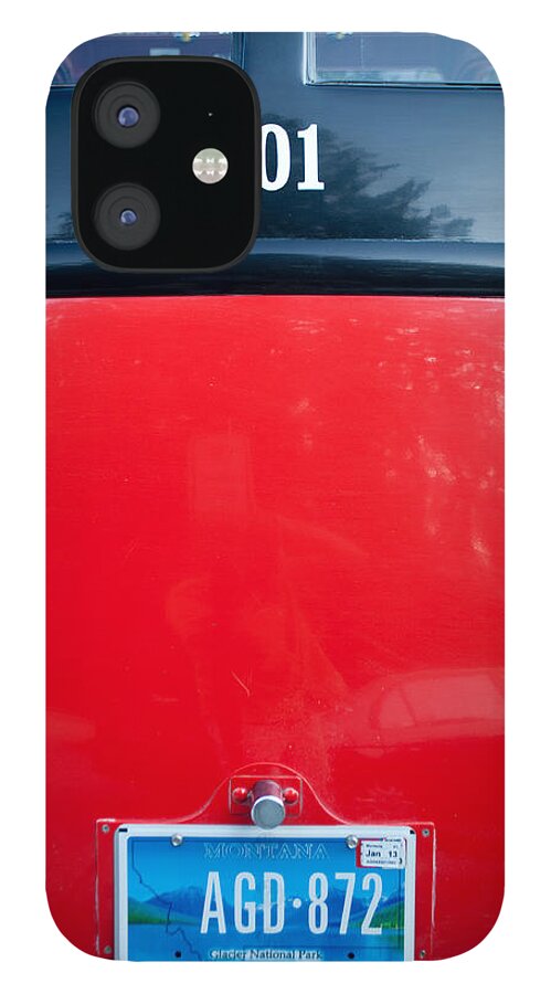 101 iPhone 12 Case featuring the photograph Glacier Red Jammer 101 by Bruce Gourley