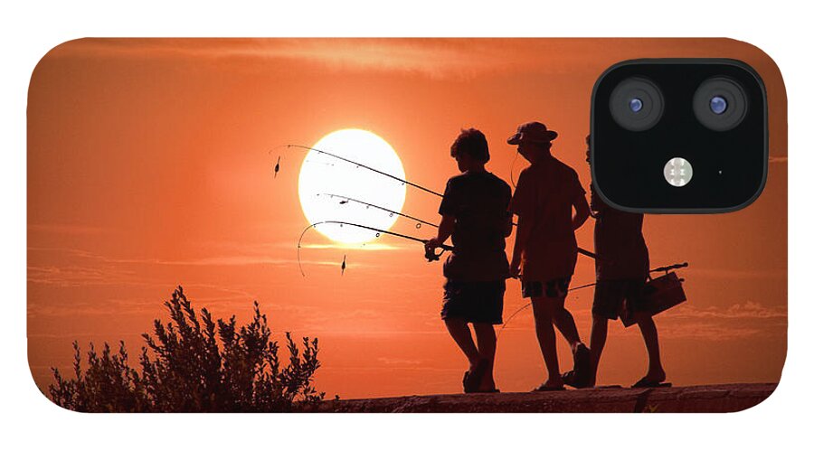 Art iPhone 12 Case featuring the photograph Going Fishing by Randall Nyhof