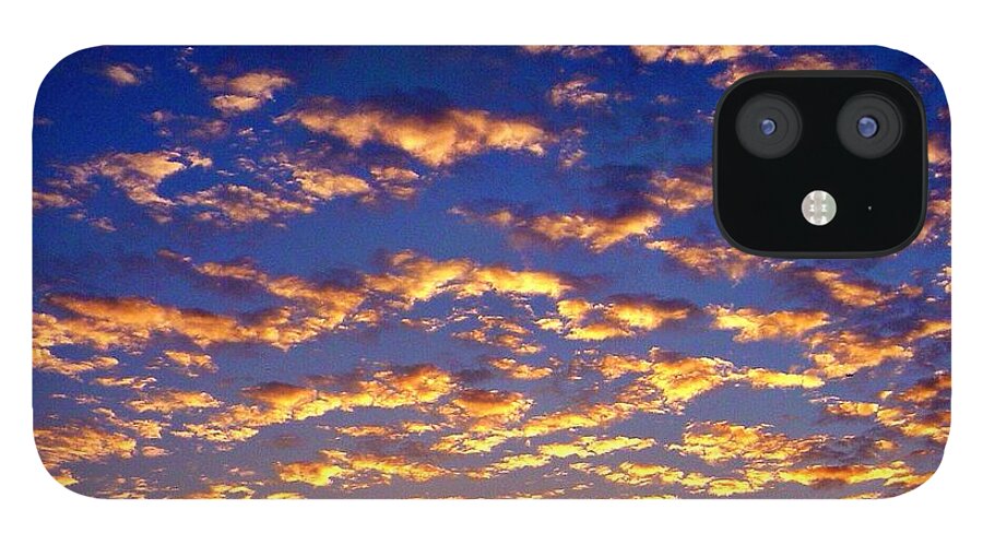 Clouds iPhone 12 Case featuring the photograph Golden Clouds by Chris Montcalmo
