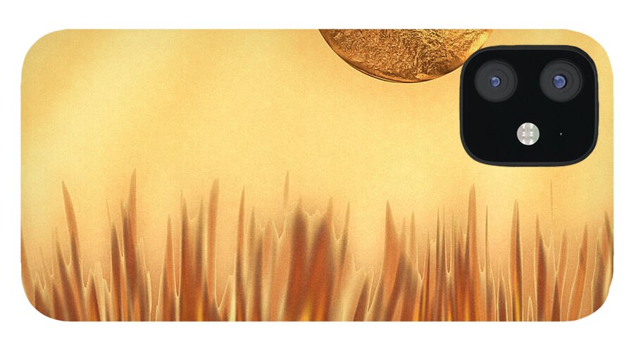 Digital iPhone 12 Case featuring the digital art Golden Summers by Wendy J St Christopher